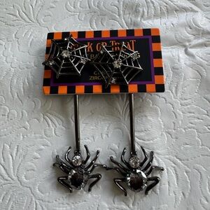 Trick or Treat Spider Web Earrings